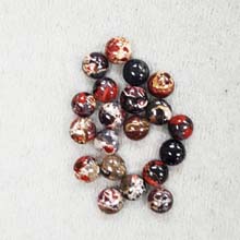 5MM ROUND CABOCHON POPPY JASPER(20PCS/BAG)